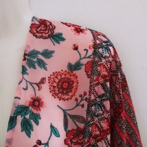 Time and True pink floral coverall